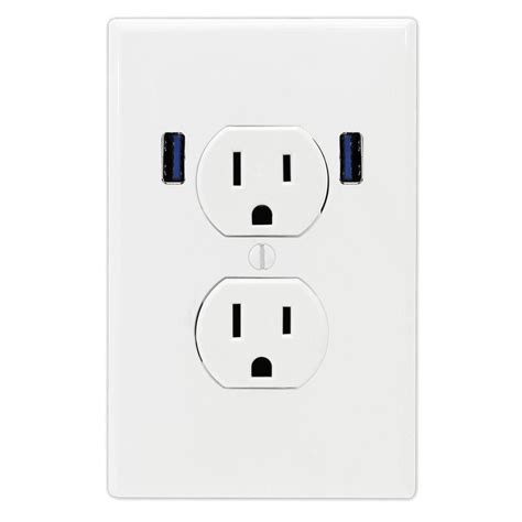 wall outlet with USB charging port